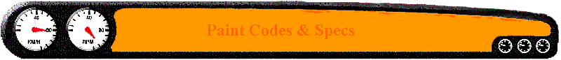 Paint Codes & Specs