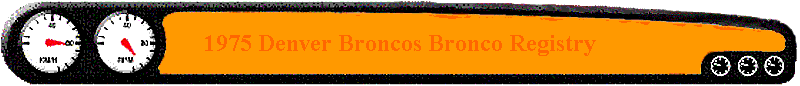 1975 Denver Broncos Bronco Registry